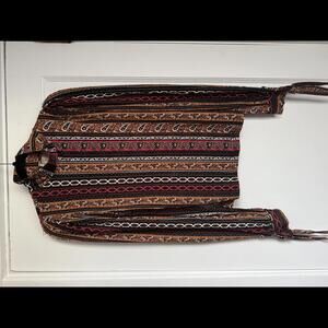 Free People Patterned Mock Neck Long Sleeve Shirt